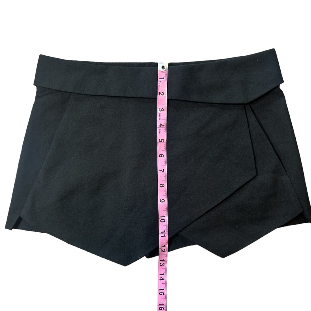 Zara Basic Asymmetrical Black Skort Size Small - image 8